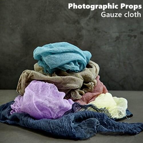 Gauze Handmade Tea Towel Thin Gauze Food Photography Props Set Up Cosmetic Ring Jewelry Retro for Camera Photos INS Magazine