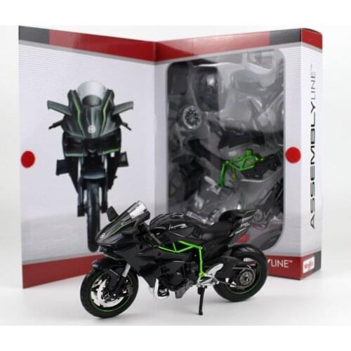 1:12 Scale KAWASAKI Ninja H2R Toy Motorcycle Maisto Assembly Motorcross Model Educational Collection Gift For Children