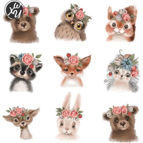Flowers with Animals Diamond Painting Kit Cute Cartoon Diamond Cross Stitch Fox Bear Bunny Diamond Painting Accessory Home Decor