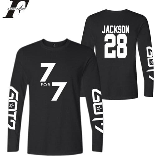 LUCKYFRIDAYF GOT7 7for7 t-shirts printed fashion hip hop women men t shirt casual tee shirt long sleeve t-shirt sweatshirts tops