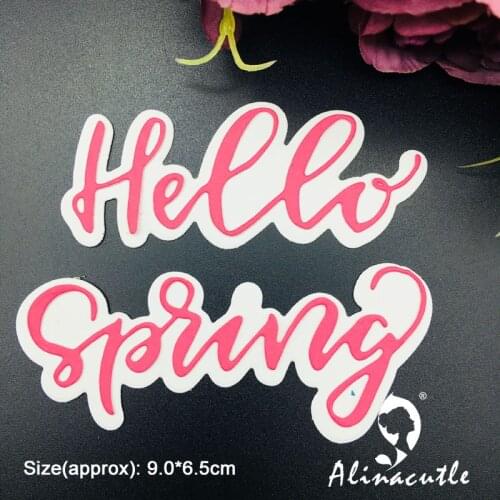 Metal Cutting die Die Cut Hello Spring Easter Egg Scrapbooking Paper Craft Handmade Card Album Punch Art Cutter Alinacutle Die