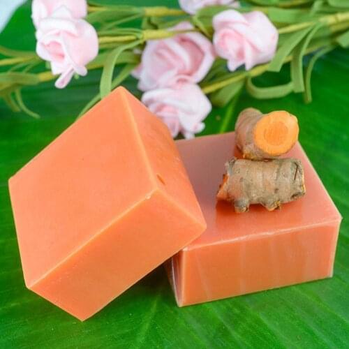 Turmeric Essential Oil Soap Cleansing Nourishing Removal Whitening Oil-control Face Soap Herbal Acne Treatment Care K6J1