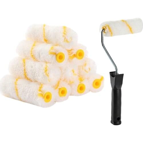 Paint Rollers Set 4 Inch Paint Roller Paint Rollers for Painting Walls Paint Roller Frame Wall Painting Tools