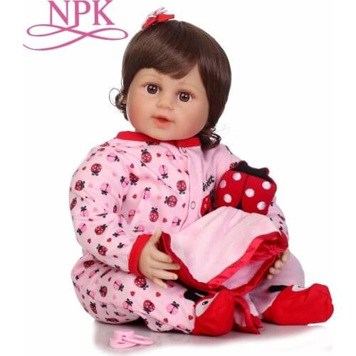 NPK 22" New arrival reborn baby Silicone vinyl adorable Lifelike toddler Baby Bonecas girl gifts on birthday toys for kids