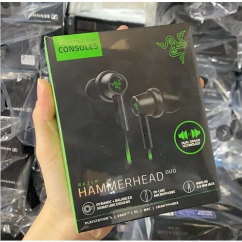 Wired headphones For Razer Hammerhead Duo Gaming earphone high quanlity Wired headset in-ear wired Earphones For phone