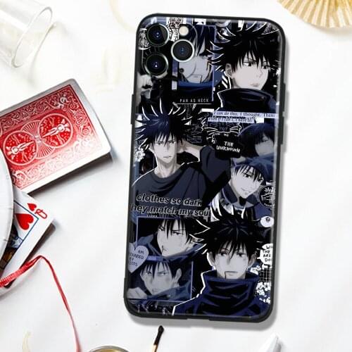 Megumi Fushiguro Jujutsu Kaisen Collage Glass Phone Case Cover Shell For IPhone SE 6 6s 7 8 Plus X XR XS 11 12 Mini Pro Max
