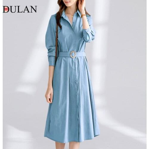 French Black Shirt Windbreaker Dress Womens 2021 New Style Spring and Summer Long Style Thin Skirt Coat Fashion