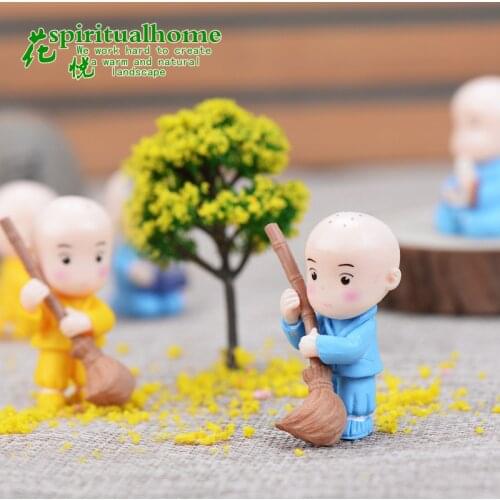 1 Pcs Micro Landscape Decor Diy Multi-meat Kung Fu Small Monk Bonsai Small Decor