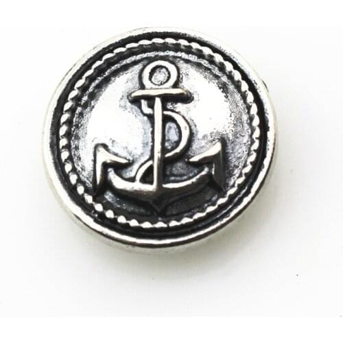 10pcs/lot Antique Silver Boat ship Snap Buttons for 18mm Snap Necklace Bracelet Bangles DIY Jewelry Snap Pendant Charms