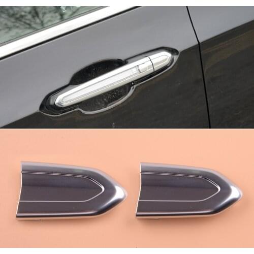 2Pcs Car Front Rear left Right ABS Chrome Door Lock Cylinder Cover Trim Cap Fit For Cadillac ATS XTS XT5 XT4 CTS CT6 Accessories