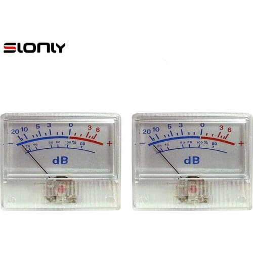 2pcs P-55 High-precision VU Meters Head Audio DB Level Meter Power Amplifier amp DAC Pre-level Power Sound Pressure Meter
