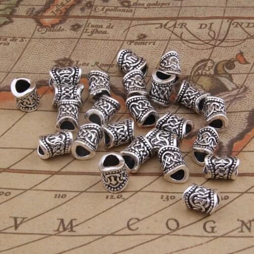 2018 new alloy Viking rune 24pcs/set norse beads for Hair Braids