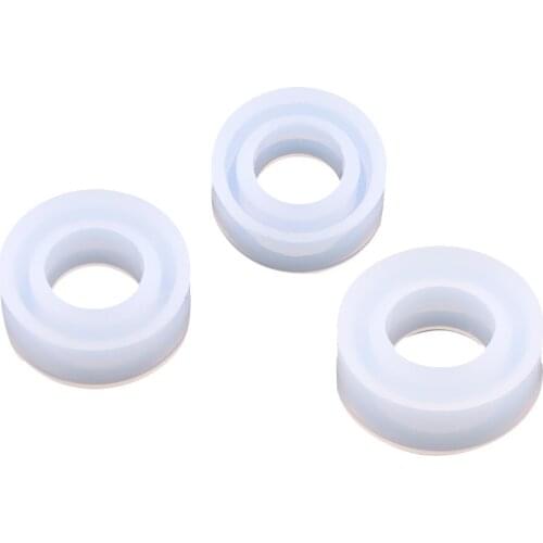 3 Pieces Silicone Ring Mold Jewelry Pendant Rings Resin Casting Circle Mould for DIY Craft Making, 3 Types(15/16/17mm)