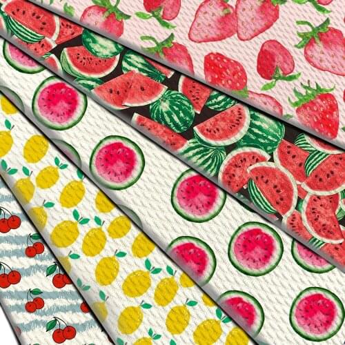 50*145cm Kiwi Fruits Bullet Textured Guava Liverpool Bubble Fabric For Sewing Quilting Needlework Material