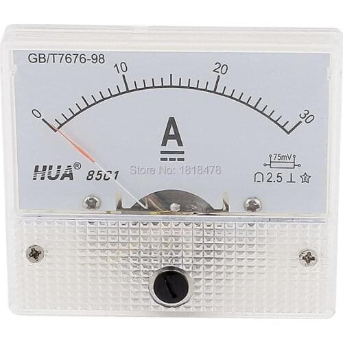 85C1-30A Analog Current Panel Meter DC 30A Ammeter Ampere Tester Gauge 64*56mm