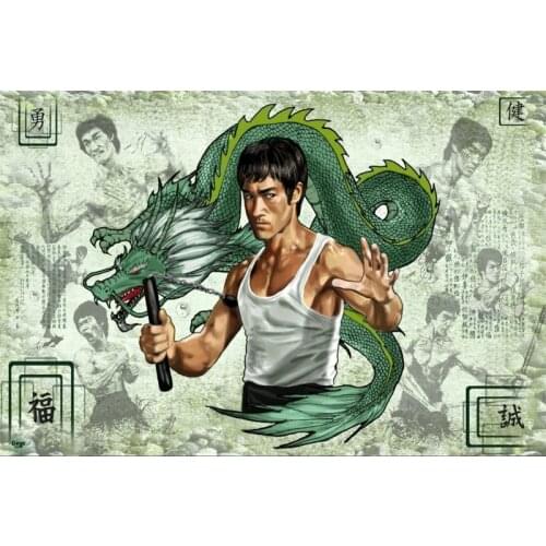 DIY Diamond Embroidery Bruce Lee Diamond Painting Cross Stitch Needlework Craft Full Square Rhinestone Mosaic Y2046