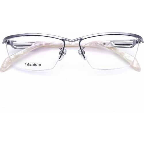 Belight Optical Japan Design Sports Business Titanium Half Rimless Frame Men Big Prescription Eyeglasses Optical Eyewear 1215