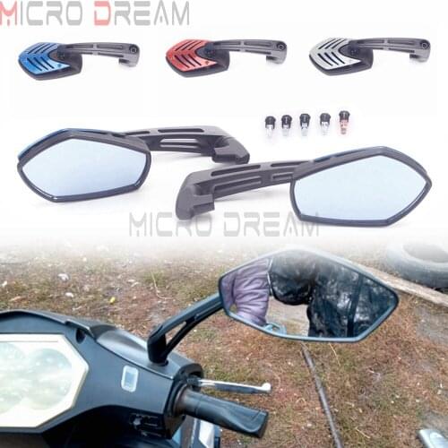 For Yamaha 10mm Thread Moto Mirrors Rearview Side View Mirror 8mm Universal for Kawasaki Honda Cruiser BMW Dyna Sportster Bobber