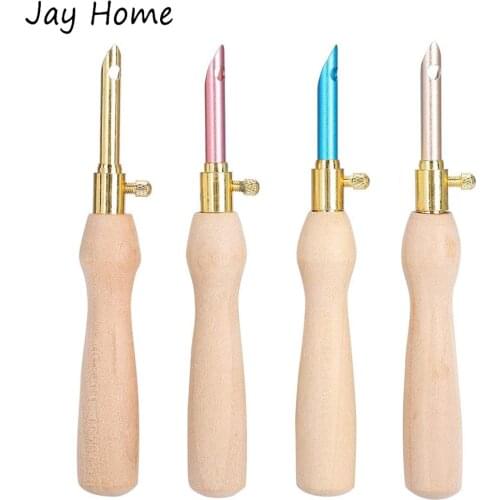 Wooden Handle Punch Needle Embroidery Pens Cloth Fabric Felting Needles for DIY Craft Stitching Weaving Sewing Punch Needles