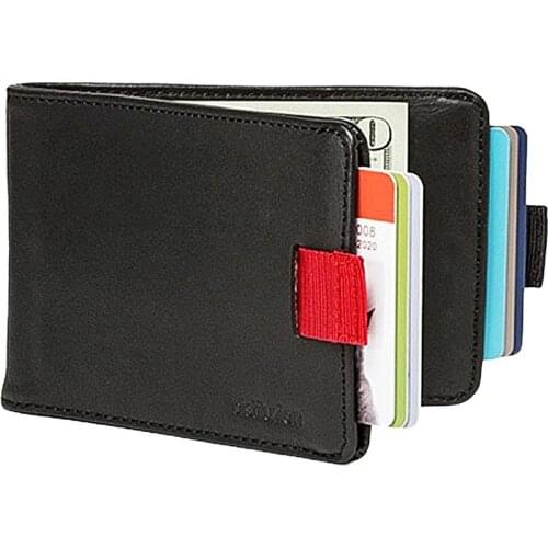 PU Wallet With Elasticity Back Pocket ID Card Rfid Blocking Small Mini Slim Wallets Credit Card Case Box Money Clip Holder