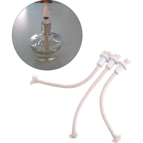 Ceramic Holder Torch Wine Bottle Oil Candle Lamp Fiber Glass Heat-Resistant Kerosene Wick 7pcs Ceramic Wicks Dropshipping