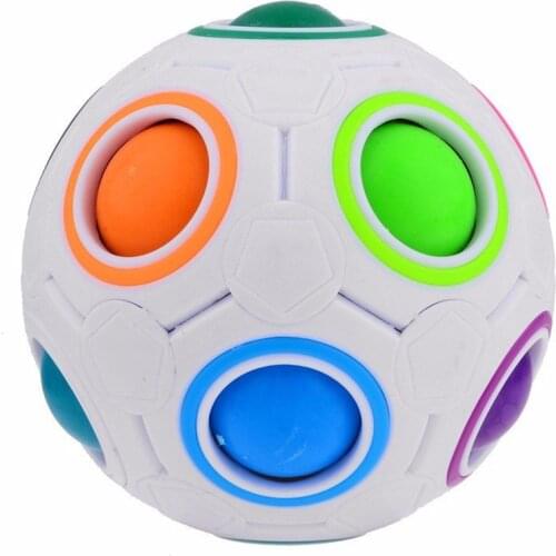 NEW 2021 Creative Magic Cube Ball Antistress Rainbow Football Puzzle Montessori Kids Toys For Children Stress Reliever Toy