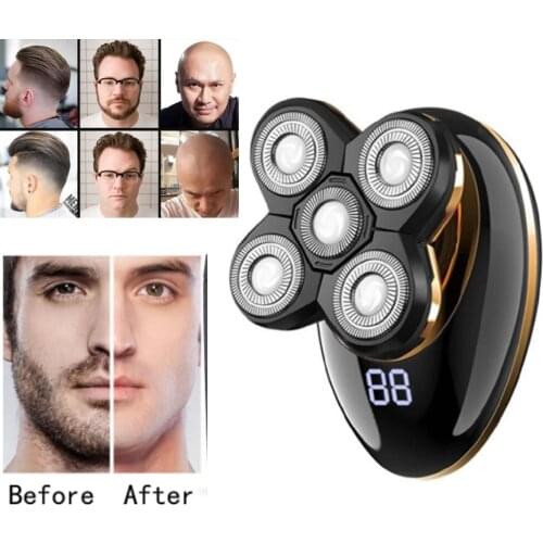 New 5 in 1 Electric Hair Trimmer Men wet dry electric shaver for men beard hair trimmer electric razor rechargeable bald shaving