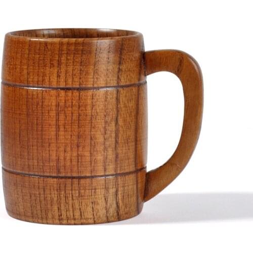 Sunshine Xiaomi Beer Wooden Cup Personalized Bar Living Room with Handle Wooden Beer Cup with Ea