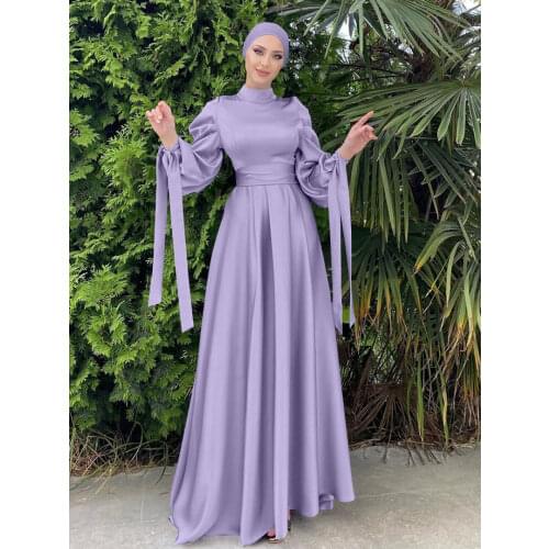 Elegant Splice Women Dress Muslim Abaya 2 Piece Set Shawl Floral Stand Collar Big Swing A-line Party Long Maxi vestidos kaftan