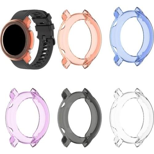 Clear TPU Screen Protector Bumper Soft Silicone Watch Case Cover for Huami-Amazfit GTR 42mm/GTR 47mm Smartwatch