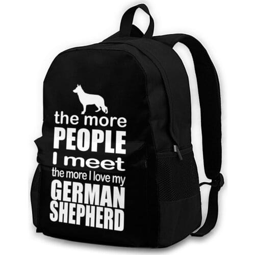 German Shepherd Backpacks Lightweight Pretty Polyester Backpack Business Youth Bags