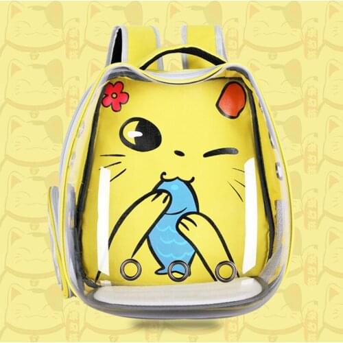 Pet Cat Carrier Backpack Breathable Cat Travel Outdoor Shoulder Bag For Small Dogs Cats Portable Packaging Carrying Pet Supplies