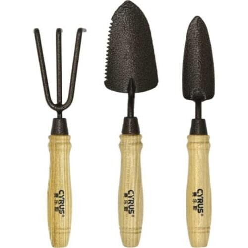 Garden Tools Set Cultivating Planting Trowel Cultivator Shovels Spades Carbon Steel Wood Handle Transplanter
