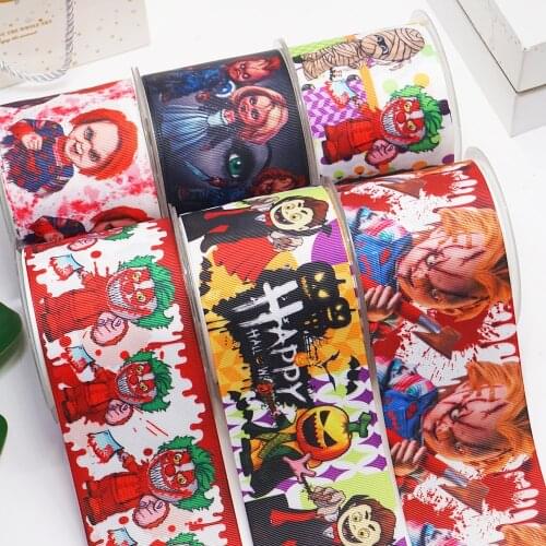 DIY Halloween Printed Grosgrain Ribbon For Craft Supplies Sewing Accessories 5 Yards, Planar Resins Mold 10 Pieces. 55365