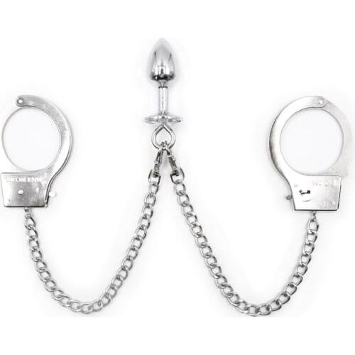 Sexy Metal Handcuffs Tethered Bondage Toy Binding Exotic Accessories Couples Flirting Products Adult Sex Toy Accessories porn