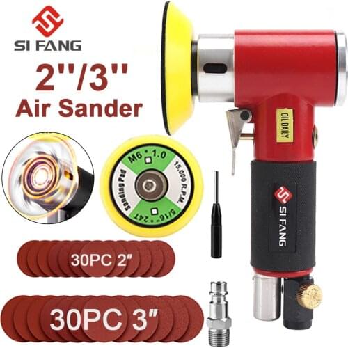 2"/3" Random Orbit Air Sander Mini Pneumatic Grinding Machine for Car Polishing High Speed Air Powered Sanding Polisher