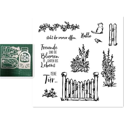 German Clear Stamps Metal Cutting Dies Template For DIY Scrapbook Photo Album Paper Card Decoration Embossing Craft Mold