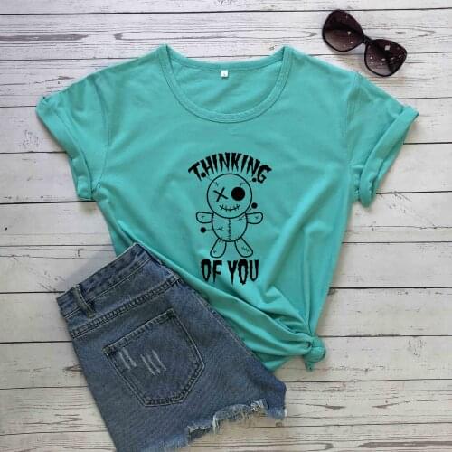 Thinking of You funny bear women fashion pure cotton casual hipster vintage party street style graphic t shirt party tees tops