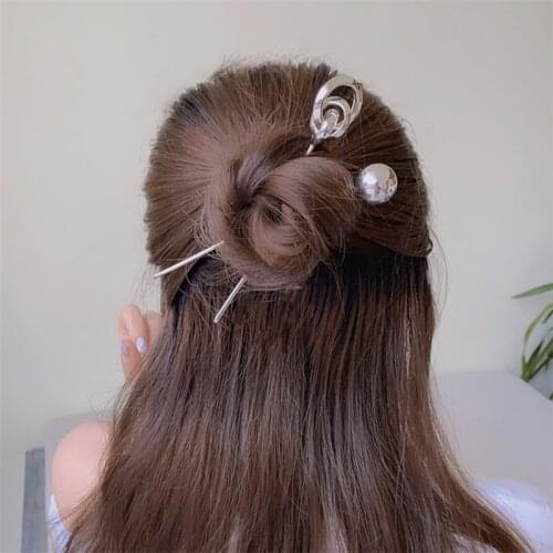 Fashion Women Pearl Hairpins Clips Metal Barrette Wedding Bridal Hair Stick Accessories Elegant Hairstyle Design Tools Gifts