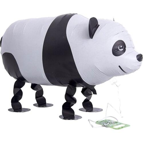 1pcs Lovely Panda Pet Helium Walking Balloons Baby Shower Animal Foil Balloon, Party/Birthday/Wedding Decorations Kids Toys