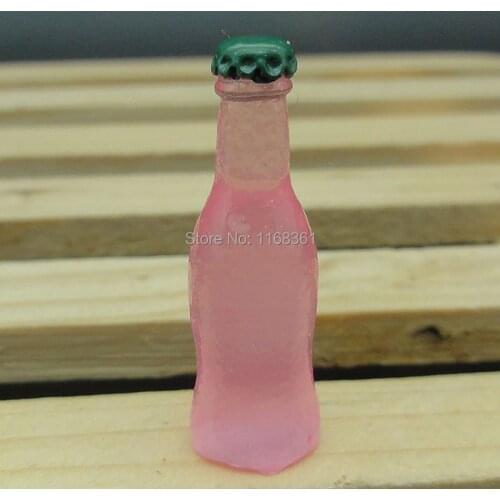 1pcs/lot resin solid light pink color Cocktail bottle jelly jar 30mm dollhouse Toy diy for Home Decoration Crafts A033-4