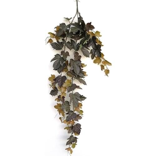 1Pc Plastic Artificial Hanging Vine Leaf Garden Plants Vine Hanging Plant Faux Leaves DIY For Home Bathroom Garden Party Decor