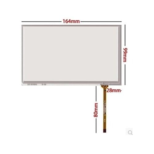 10pcs/lot 164*99 mm new 7 Inch 4 wire resistive touch screen car navigation screen GPS DVD touch screen