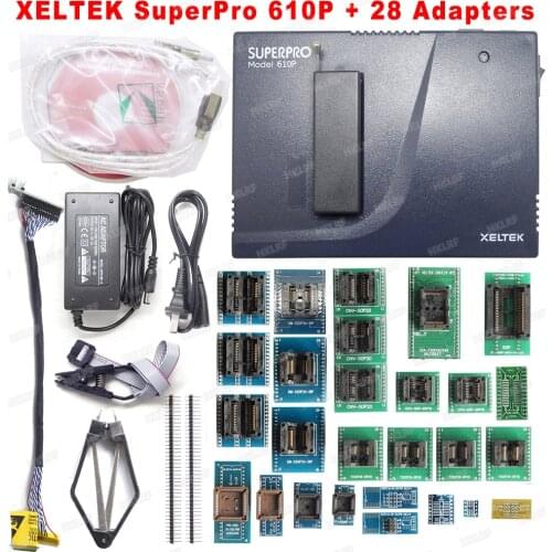 100% New Original Xeltek USB Superpro 610P Programmer +28 Adapters High Quality Xeltek USB Universal Programmer