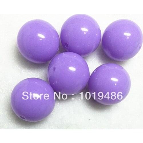 100pcs/lot Chunky Light purple color 20MM Acrylic Neon/Fluorescence chunky Beads,New Fashion Acrylic Solid Beads for Jewelry