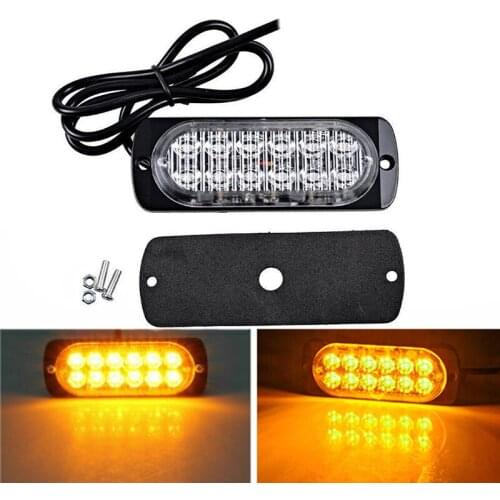 DC 12-24V 36W 12LED Off Road Car Truck Safety Urgent Working Driving Fog Yellow Lighting Lamp Signal Lamps