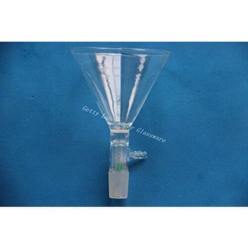 150ml Glass Powder Filter Funnel, 120mm diameter, with 3# Coarse Filter and 10mm Hose Connection