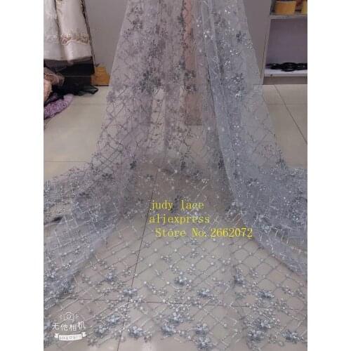 5yards/bag 4 - color mesh eyes embroidered high-grade French fabric sequins used in wedding fashion stage GY27