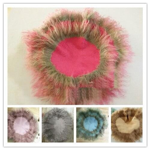 65*65CM Pure Wool Filler Cushion Blanket Newborn Photography Background Props Studio Photos Aided Modeling Filler Basket Stuffer