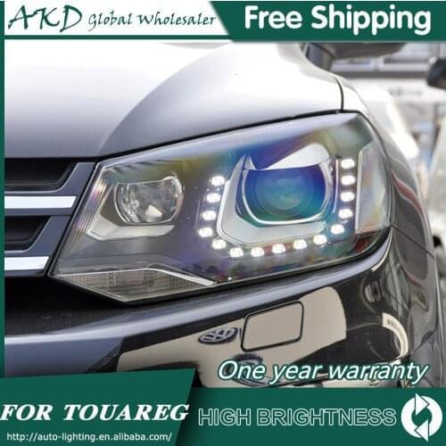 AKD Car Styling for VW Touareg Headlights 2010-2016 VolksWagen LED Headlight DRL Bi Xenon Lens High Low Beam Parking Fog Lamp
